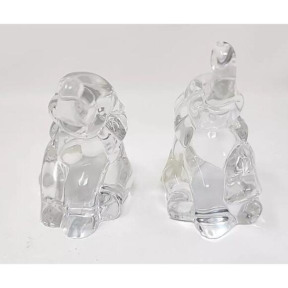Lenox Other - Vintage Pair of Lenox Fine Lead Crystal Clear Elephant Trunk Up Figurines PB197